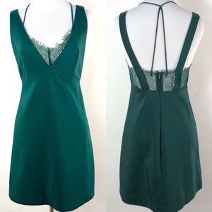 Lace-detailed cocktail dress